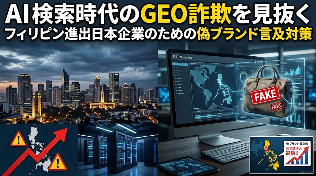 AI検索時代のGEO詐欺を見抜く｜フィリピン進出日本企業のための偽ブランド言及対策