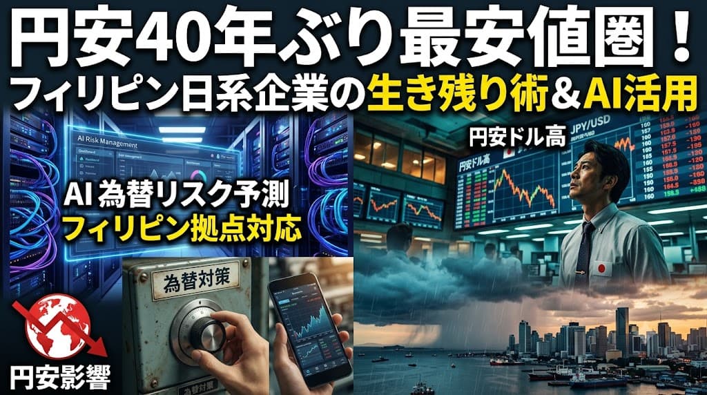 円安40年ぶり安値圏｜在フィリピン日本企業の為替リスク対策とAI活用ガイド