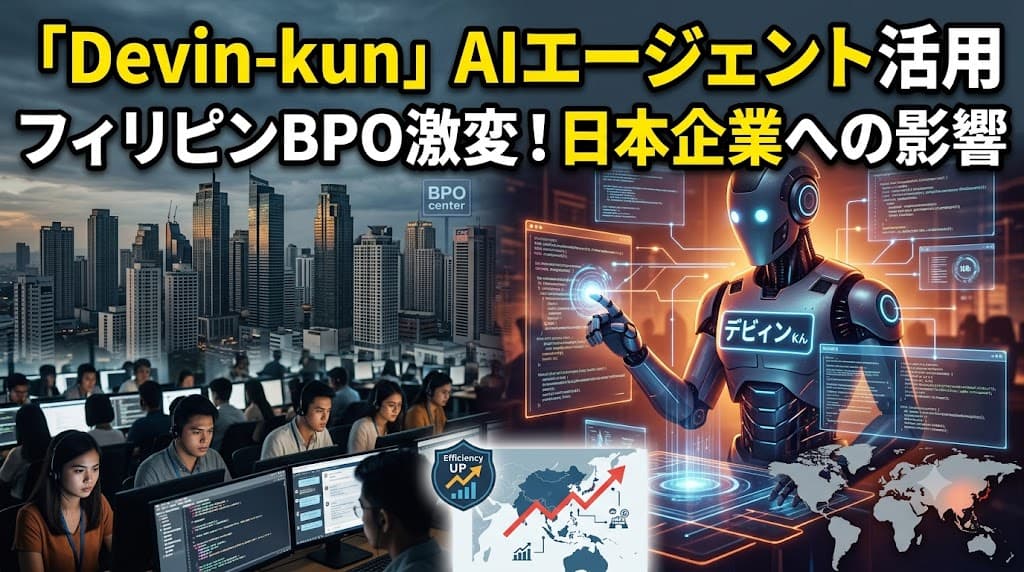 「Devin-kun」に学ぶAIエージェント活用術:フィリピンのIT・BPO業務と日本企業への影響