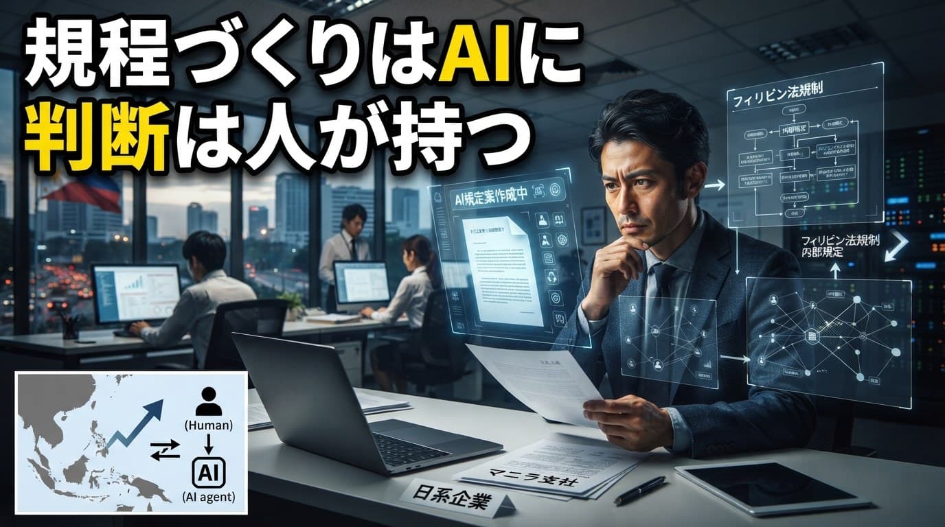 AIエージェントが規程づくりを担う時代に、人が残る仕事は何か|フィリピン日系企業向けケーススタディ