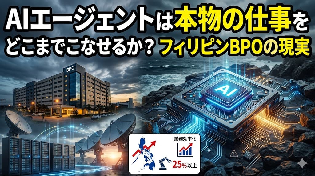 AIエージェントは本物の仕事をどこまでこなせるか|フィリピンBPOとAI活用の現実