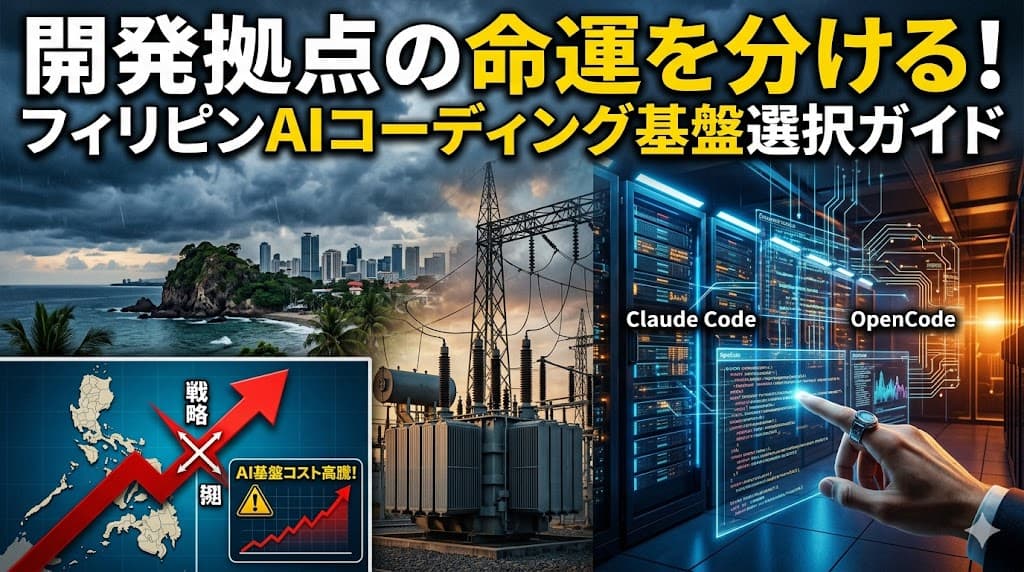 Claude CodeとOpenCodeの分岐に学ぶ、フィリピン拠点のAIコーディング基盤選択術