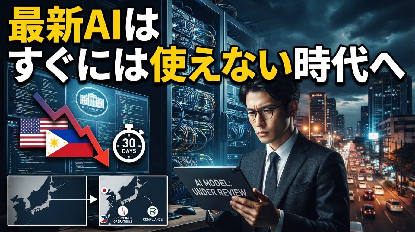 ホワイトハウスの「30日事前審査」枠組みに学ぶ:AIモデルが'審査待ち'になる時代の導入計画|フィリピン日系企業向けケーススタディ