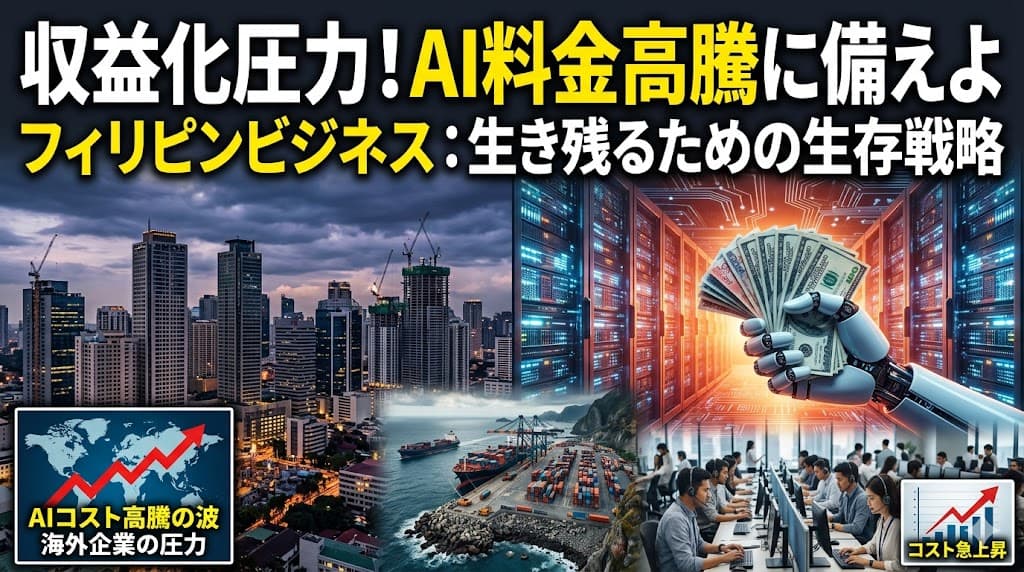 AI料金高騰に備える:フィリピン進出日本企業のためのAIコスト管理術