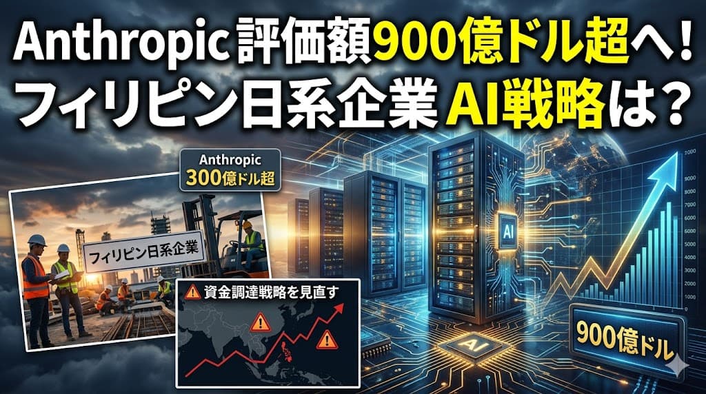 Anthropic9,000億ドル評価額の衝撃 フィリピン日系企業のAI調達戦略見直し術