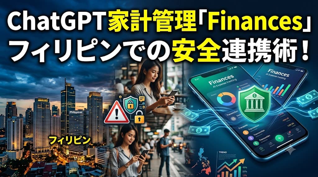 ChatGPTに銀行口座をつなぐAI家計管理「Finances」の使い方とフィリピンでの安全対策