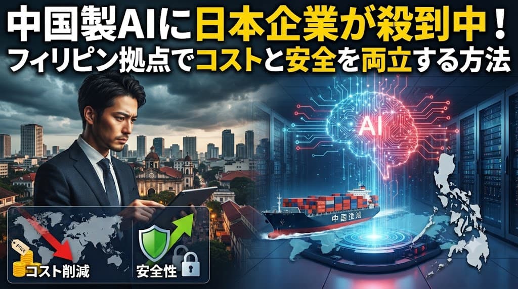 中国製の安価なAIモデルへ企業が乗り換え|フィリピンで日本企業がコストと安全性を両立する方法