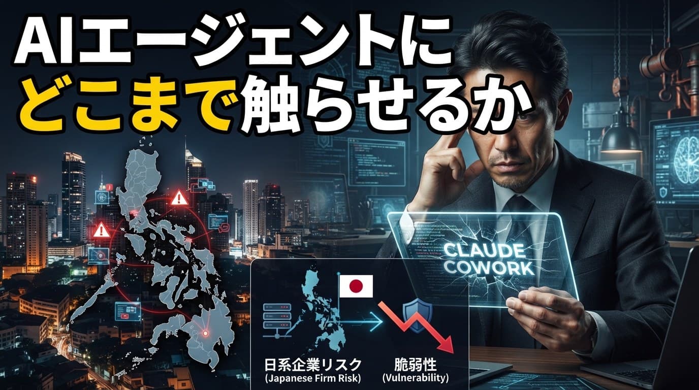 Claude Coworkのサンドボックス脆弱性に学ぶ:AIエージェントに「どこまで触らせるか」の設計|フィリピン日系企業向けケーススタディ
