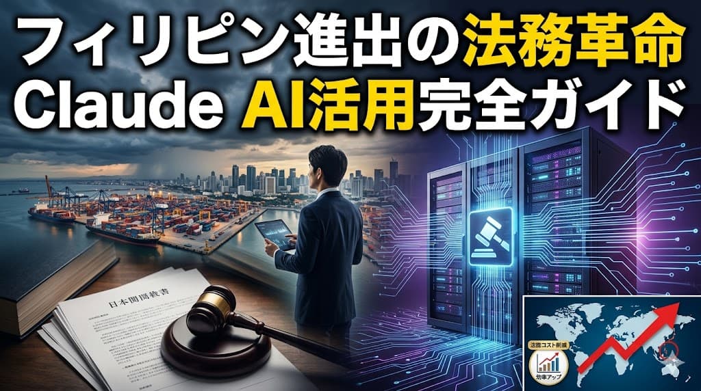 Claude for Legal始動:フィリピン進出日系企業の法務AI活用ガイド