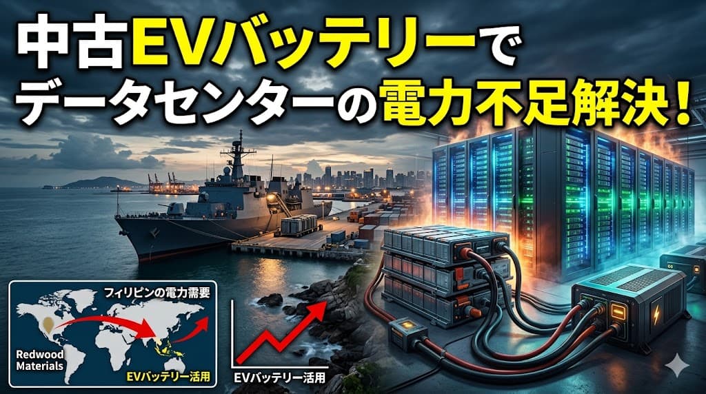 中古EVバッテリーで電力危機を解決:フィリピン進出企業のデータセンター電源戦略