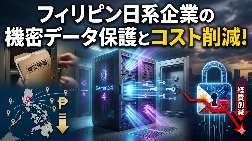 Gemma 4ローカルLLM活用ガイド|フィリピン日系企業の機密データ保護とコスト削減