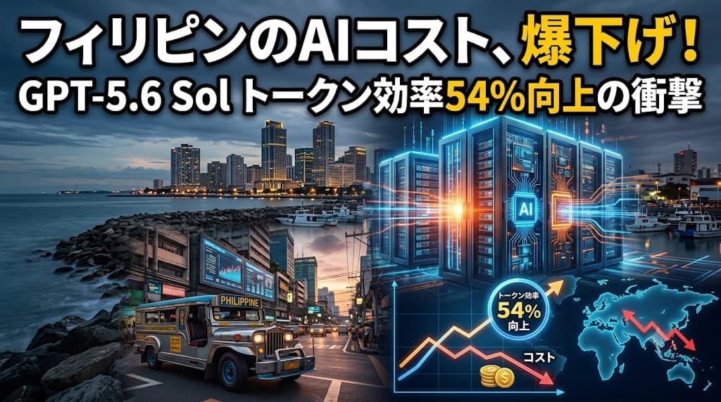 GPT-5.6 Solのトークン効率54%向上でフィリピンのAI導入コストを削減する方法