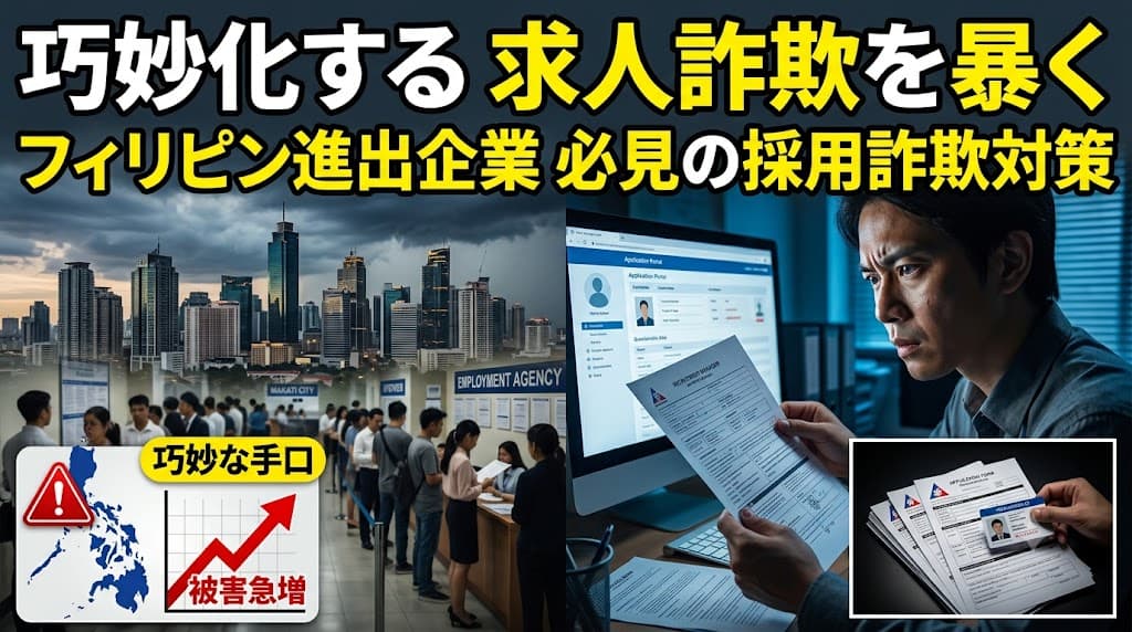 巧妙化する求人詐欺の見分け方|フィリピン進出企業の採用詐欺対策ガイド