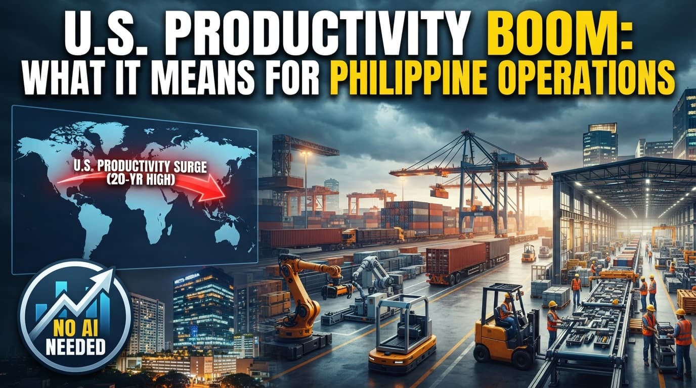 U.S. Labor Productivity Is Rising at Its Fastest in 20 Years — and It's Not Because of AI: What It Means for Philippine Operations