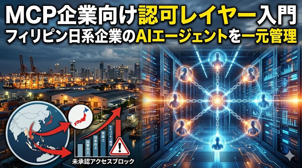MCP企業向け認可レイヤー入門:フィリピン日系企業のAIエージェント連携を一元管理