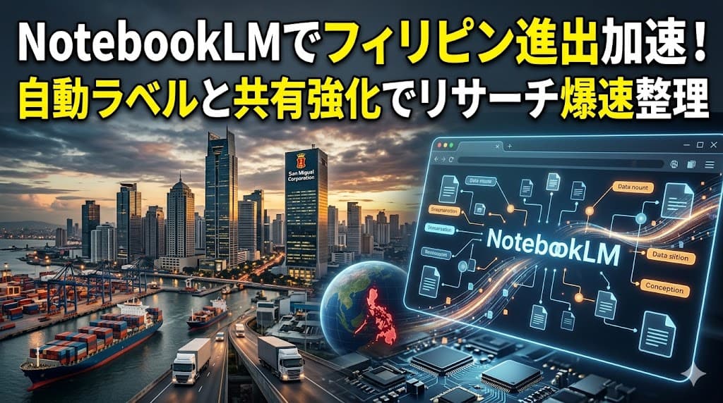 NotebookLM自動ラベル機能の活用法|フィリピン日系企業のリサーチ整理術