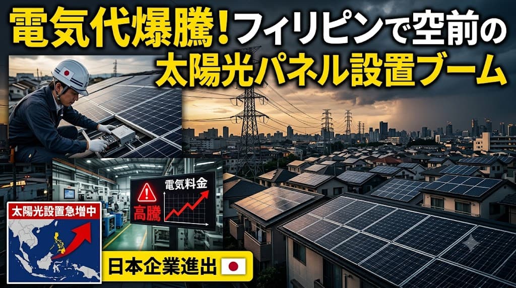 電気代高騰で広がるフィリピンの屋根置き太陽光ブーム|進出日本企業のコスト対策