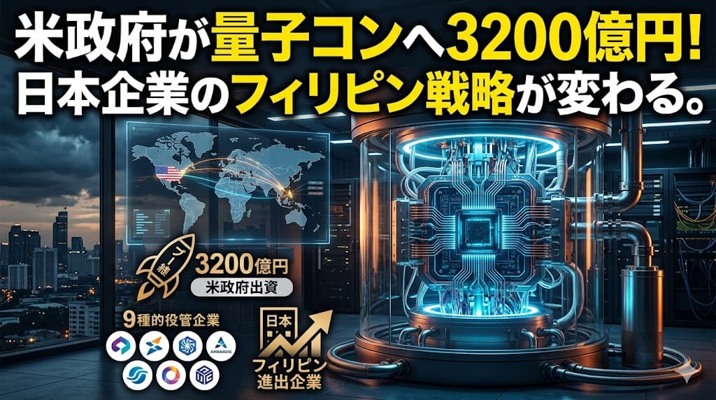 米政府が量子コンピューター9社に3200億円出資|フィリピン進出日本企業の次世代技術対応ガイド
