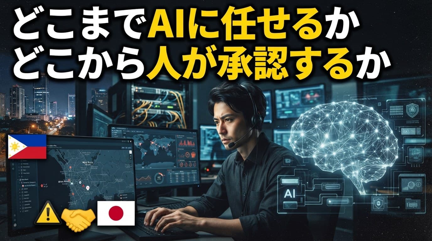 どこまでAIに任せ、どこから人が承認するか──セキュリティ対応の線引きの決め方|フィリピン日系企業向けケーススタディ