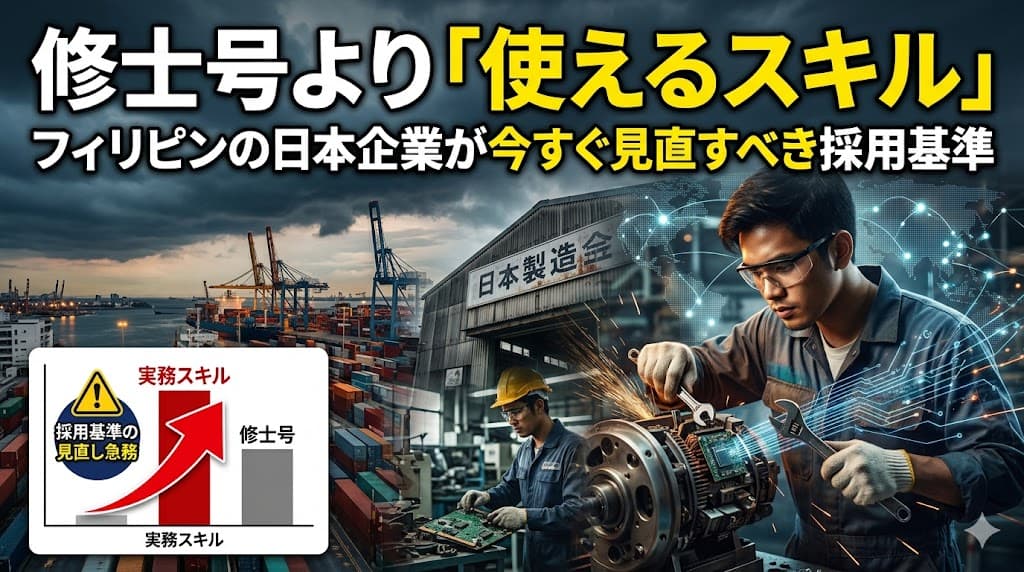 学歴より実力重視へ──フィリピン現地法人の日本企業が変えるべきAI時代の採用基準