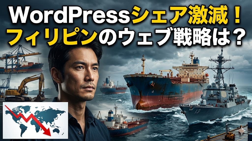 WordPress市場シェア下落で考えるフィリピンのWebプラットフォーム選び