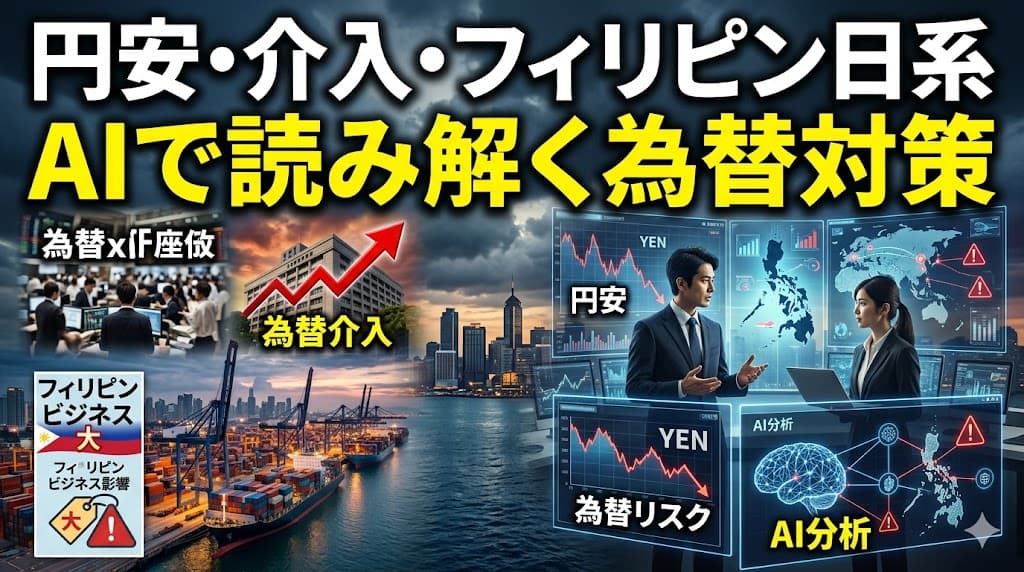 円安・為替介入をAIで読み解く|フィリピン日系企業の為替リスク管理ガイド